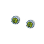 Taraash 925 Sterling Silver Mehandi Cz Stud Earring For Women - Taraash