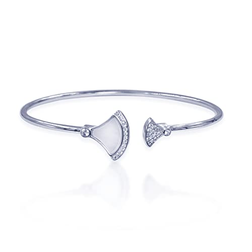 Taraash 925 Sterling Silver Mother Of Pearl Bangle For Women - Taraash