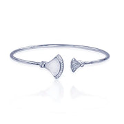 Taraash 925 Sterling Silver Mother Of Pearl Bangle For Women - Taraash