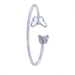 Load image into Gallery viewer, Taraash 925 Sterling Silver Mother Of Pearl Butterfly Bangle For Women - Taraash