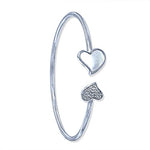 Load image into Gallery viewer, Taraash 925 Sterling Silver Mother Of Pearl Heart Shape Bangle For Women - Taraash