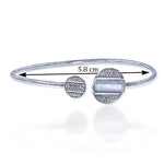 Load image into Gallery viewer, Taraash 925 Sterling Silver Mother Of Pearl Round Design Bangle For Women - Taraash
