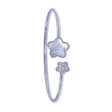 Taraash 925 Sterling Silver Mother Of Pearl Star Bangle For Women - Taraash