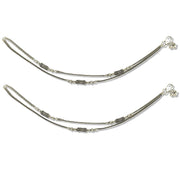 Taraash 925 Sterling Silver Multichain based beaded anklets for women - Taraash