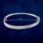 Load image into Gallery viewer, Taraash 925 Sterling Silver Multicolor CZ Bangle For Women - Taraash