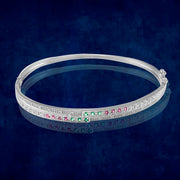 Taraash 925 Sterling Silver Multicolor CZ Bangle For Women - Taraash