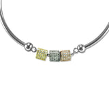 Taraash 925 Sterling Silver Multicolor Cz Square Beaded Bracelet For Women - Taraash