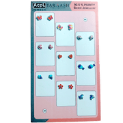 Taraash 925 Sterling Silver Multicolor Enamel Kids Stud Earrings CBER521 (Set of 9) (Assorted) - Taraash