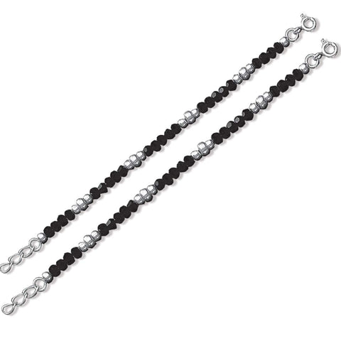 Taraash 925 Sterling Silver Nazariya Bracelet For New Born Baby Set of Two BR1844S-1 - Taraash