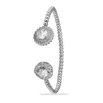 Load image into Gallery viewer, Taraash 925 Sterling Silver Openable CZ Kada Bangle For Women - Taraash