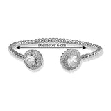 Taraash 925 Sterling Silver Openable CZ Kada Bangle For Women - Taraash
