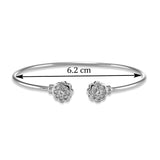 Taraash 925 Sterling Silver Openable Floral Kada For Women - Taraash