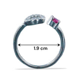 Taraash 925 Sterling Silver Openable Pink Cz Round Toe Ring For Women - Taraash