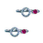 Load image into Gallery viewer, Taraash 925 Sterling Silver Openable Pink Cz Round Toe Ring For Women - Taraash