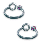 Load image into Gallery viewer, Taraash 925 Sterling Silver Openable Pink Cz Round Toe Ring For Women - Taraash