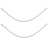 Taraash 925 Sterling Silver Oval Shape Ball Chain Anklet For Women - Taraash