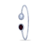 Taraash 925 Sterling Silver Oval Shape Bangle For Women - Taraash