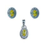 Load image into Gallery viewer, Taraash 925 Sterling Silver Oval Shape CZ Jewellery Sets For Women - Taraash