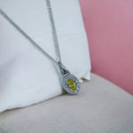 Load image into Gallery viewer, Taraash 925 Sterling Silver Oval Shape CZ Pendant Chain For Women - Taraash