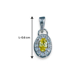 Load image into Gallery viewer, Taraash 925 Sterling Silver Oval Shape CZ Pendant Chain For Women - Taraash