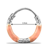 Taraash 925 Sterling Silver Peach Enamel Hoops For Girls - Taraash
