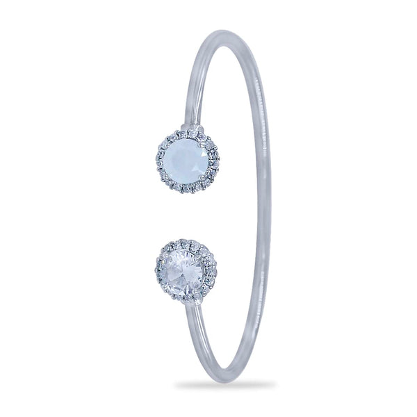 Taraash 925 Sterling Silver Pear Drop Bangle For Women - Taraash