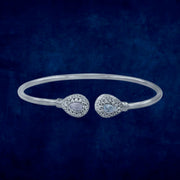 Taraash 925 Sterling Silver Pear Drop Bangle For Women - Taraash