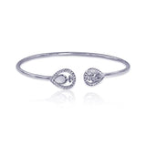 Taraash 925 Sterling Silver Pear Drop Bangle For Women - Taraash