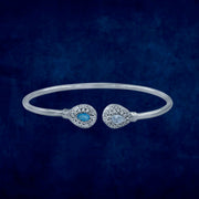 Taraash 925 Sterling Silver Pear Drop Bangle For Women - Taraash