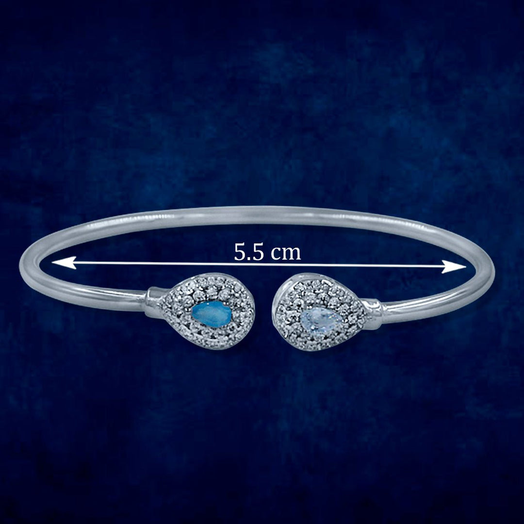Taraash 925 Sterling Silver Pear Drop Bangle For Women - Taraash