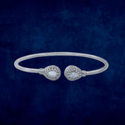 Taraash 925 Sterling Silver Pear Drop Bangle For Women - Taraash