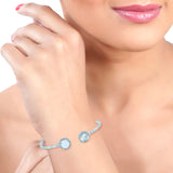 Taraash 925 Sterling Silver Pear Drop Bangle For Women - Taraash