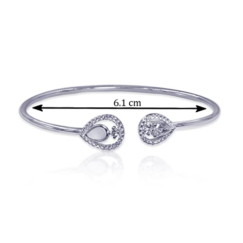Taraash 925 Sterling Silver Pear Drop Bangle For Women - Taraash