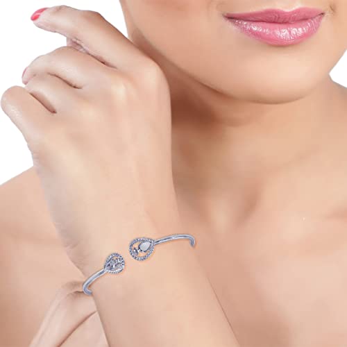 Taraash 925 Sterling Silver Pear Drop Bangle For Women - Taraash