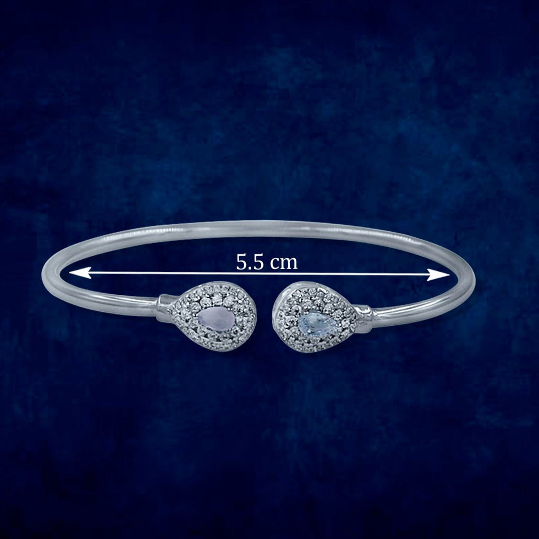 Taraash 925 Sterling Silver Pear Drop Bangle For Women - Taraash