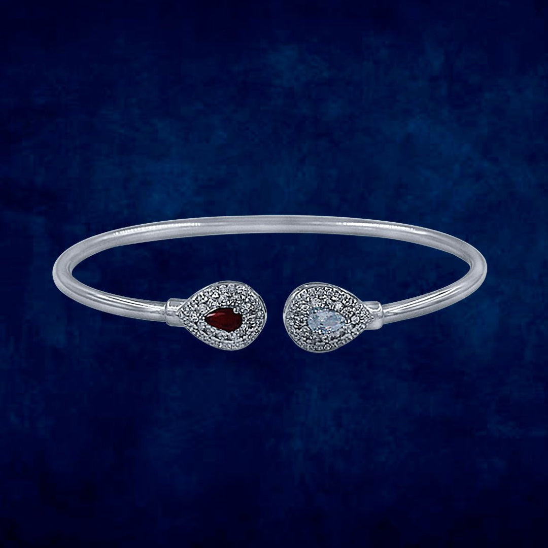 Taraash 925 Sterling Silver Pear Drop Bangle For Women - Taraash