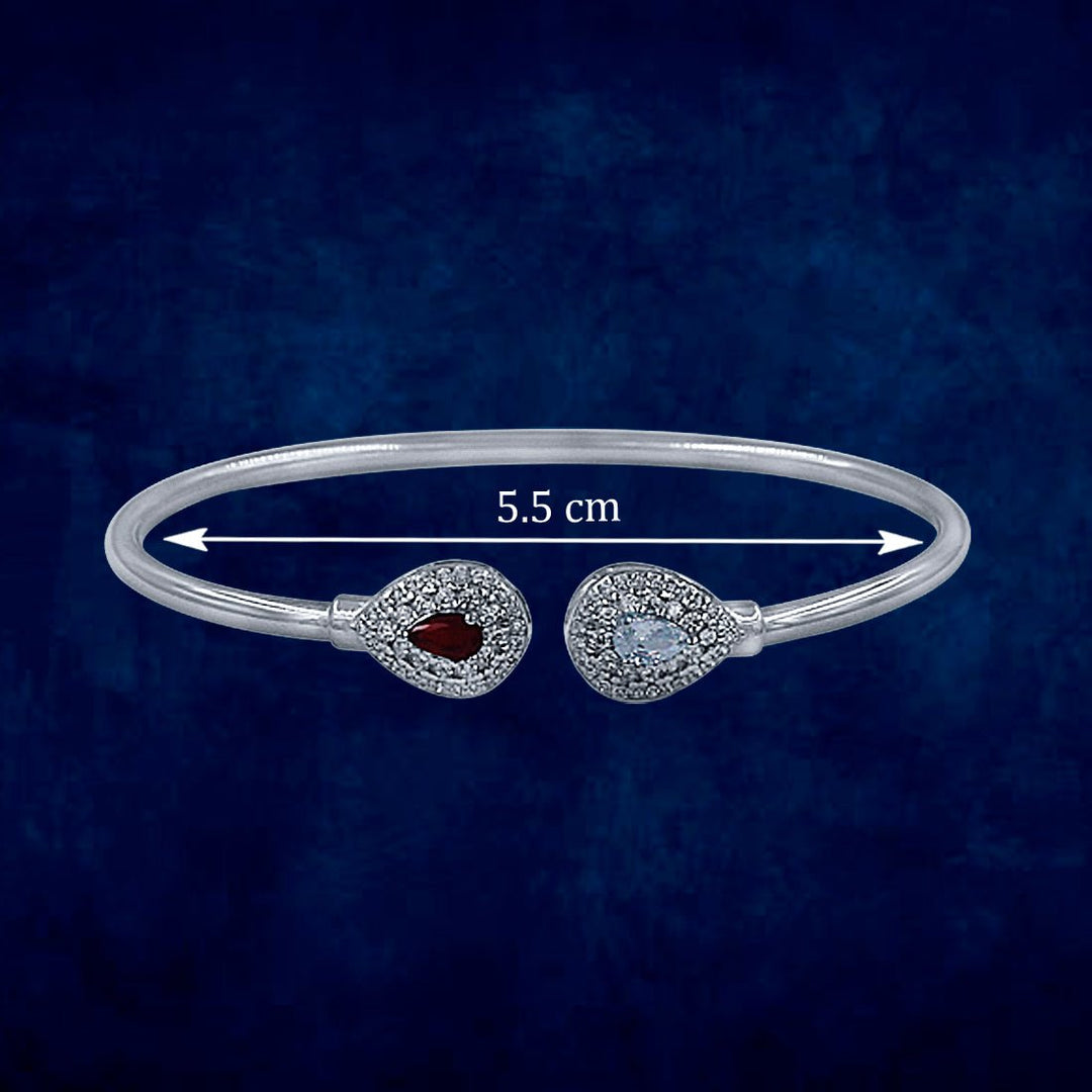 Taraash 925 Sterling Silver Pear Drop Bangle For Women - Taraash
