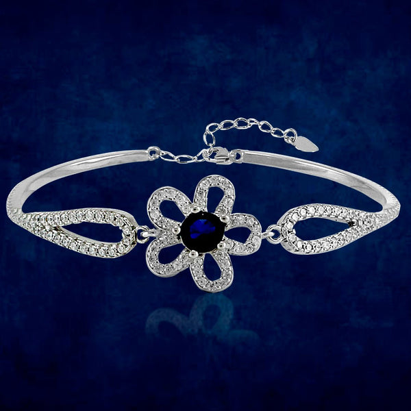 Taraash 925 Sterling Silver Pear Drop Bangle | Silver Bangle For Women | Silver Kada - Taraash