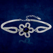 Taraash 925 Sterling Silver Pear Drop Bangle | Silver Bangle For Women | Silver Kada - Taraash