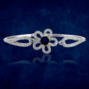 Taraash 925 Sterling Silver Pear Drop Bangle | Silver Bangle For Women | Silver Kada - Taraash