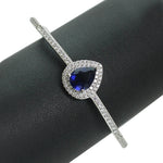 Load image into Gallery viewer, Taraash 925 Sterling Silver Pear Drop Blue and White CZ Bangle For Women - Taraash