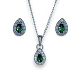 Taraash 925 Sterling Silver Pear Drop CZ Jewellery Sets For Women - Taraash