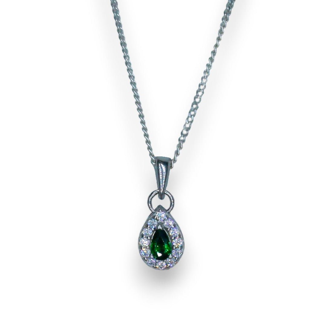 Taraash 925 Sterling Silver Pear Drop CZ Pendant Chain For Women - Taraash