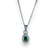 Taraash 925 Sterling Silver Pear Drop CZ Pendant Chain For Women - Taraash