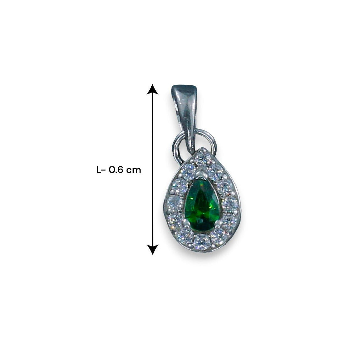 Taraash 925 Sterling Silver Pear Drop CZ Pendant Chain For Women - Taraash