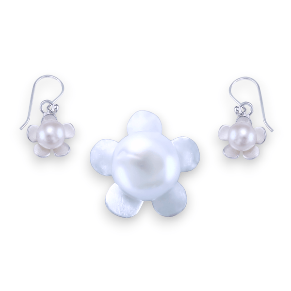 Taraash 925 Sterling Silver Pearl Collection Pendant Set For Women - Taraash