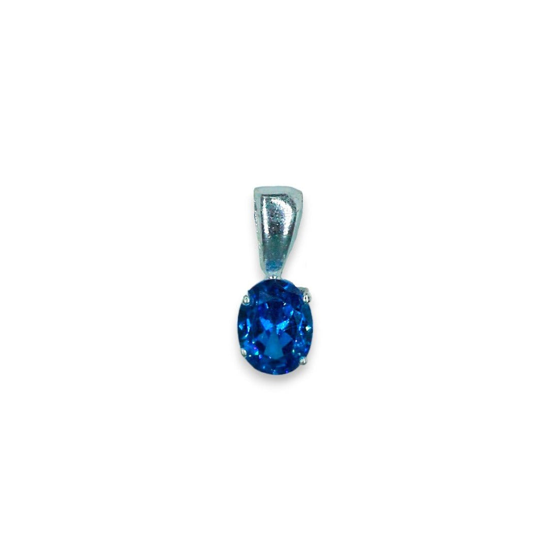 Taraash 925 Sterling Silver Pendant Set For Women Blue-PE0815S - Taraash