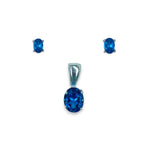 Load image into Gallery viewer, Taraash 925 Sterling Silver Pendant Set For Women Blue-PE0815S - Taraash