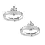 Taraash 925 Sterling Silver Pink And White CZ Toe Ring / Jodavi For Women - Taraash