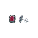 Taraash 925 Sterling Silver Pink Cz Earrings For Women - Taraash